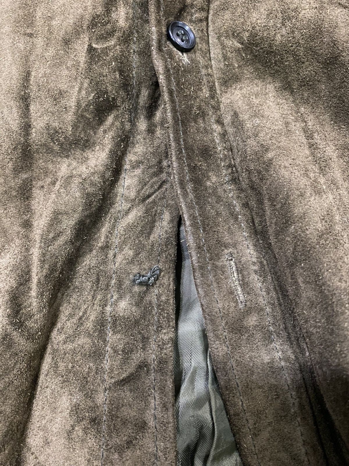 Yohji Yamamoto Vtg Yohji Suede leather button up jacket Size US M / EU 48-50 / 2 - 6 Thumbnail