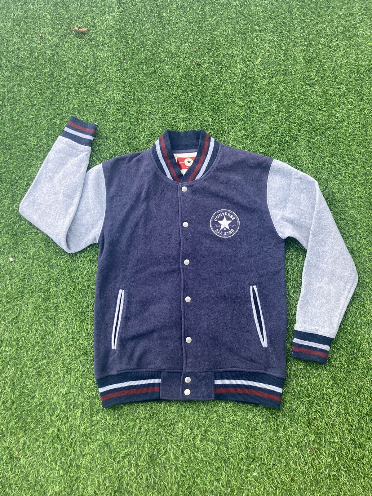 Converse CONVERSE FLEECE VARSITY JACKET Size US M / EU 48-50 / 2 - 2 Thumbnail
