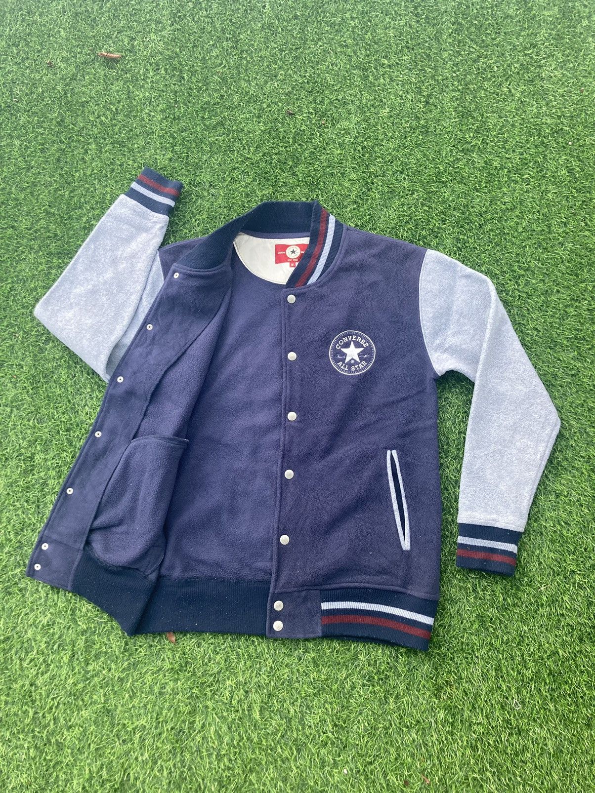 Converse CONVERSE FLEECE VARSITY JACKET Size US M / EU 48-50 / 2 - 1 Thumbnail