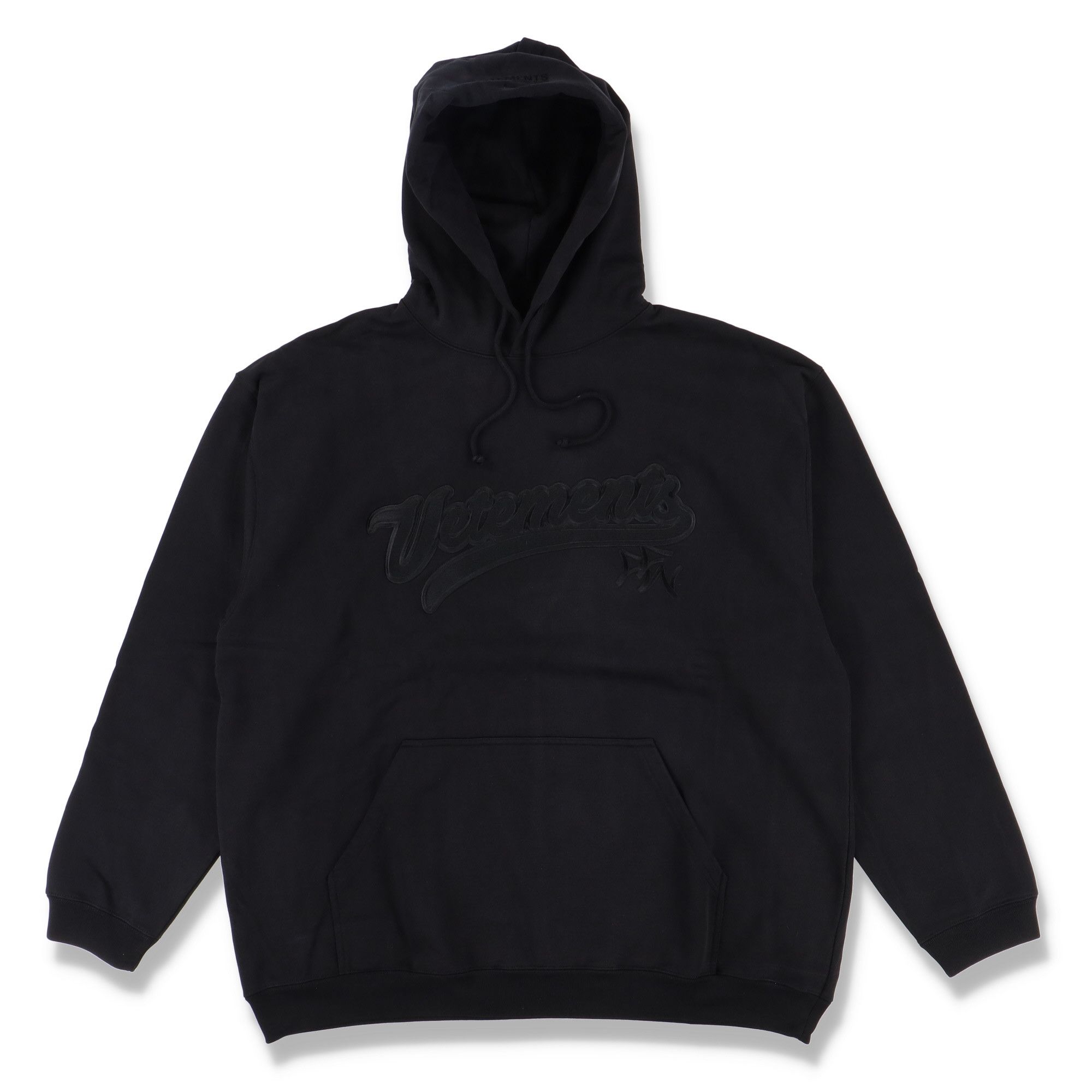 Vetements Black Baseball Embroidered Logo Hoodie Size L / US 10 / IT 46 - 1 Thumbnail