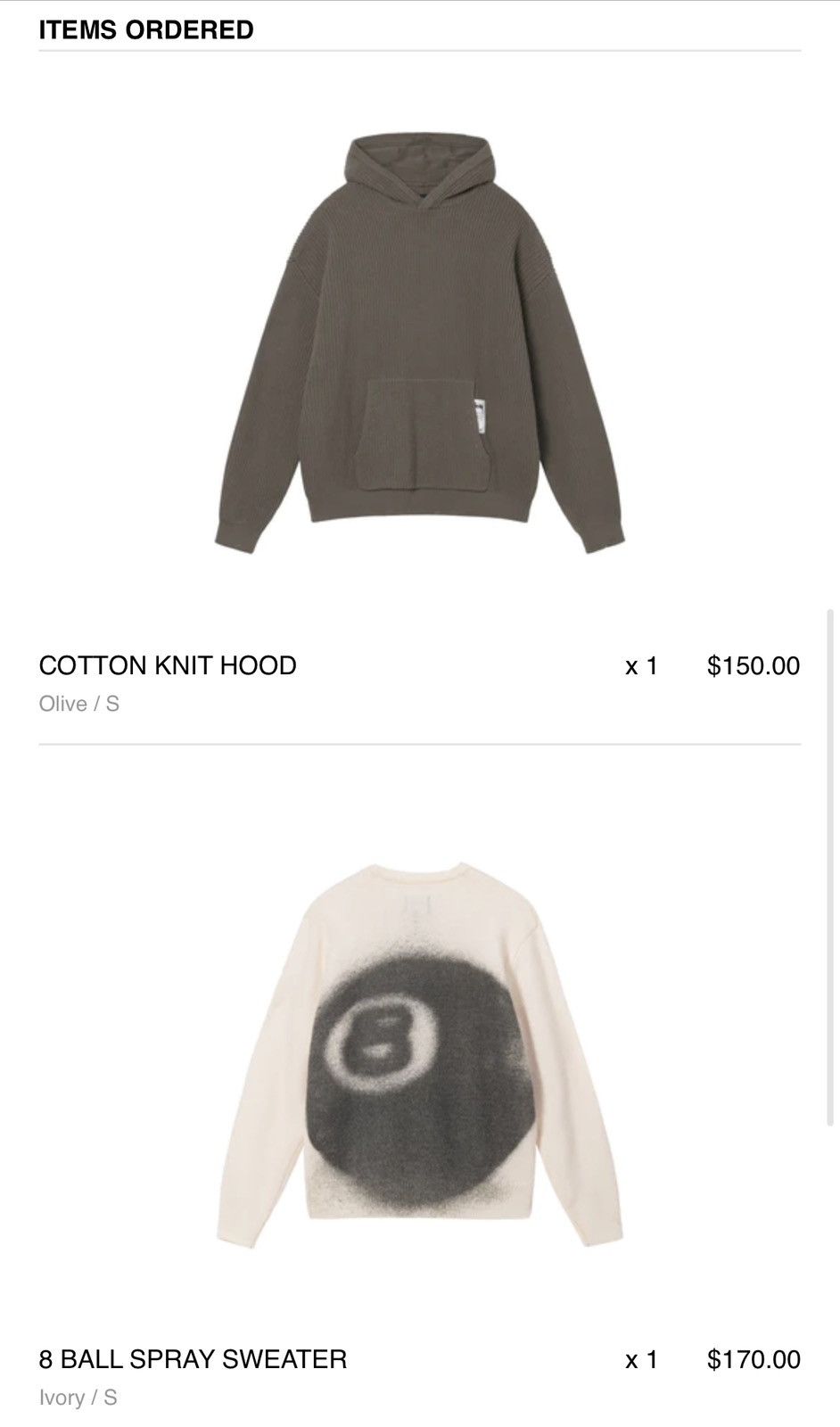stussy 8Ball Spray Sweater セーター 【公式通販】