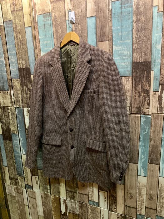 Vintage 🔥Vintage🔥 Herringbone Harris Tweed Stafford Wool Coat