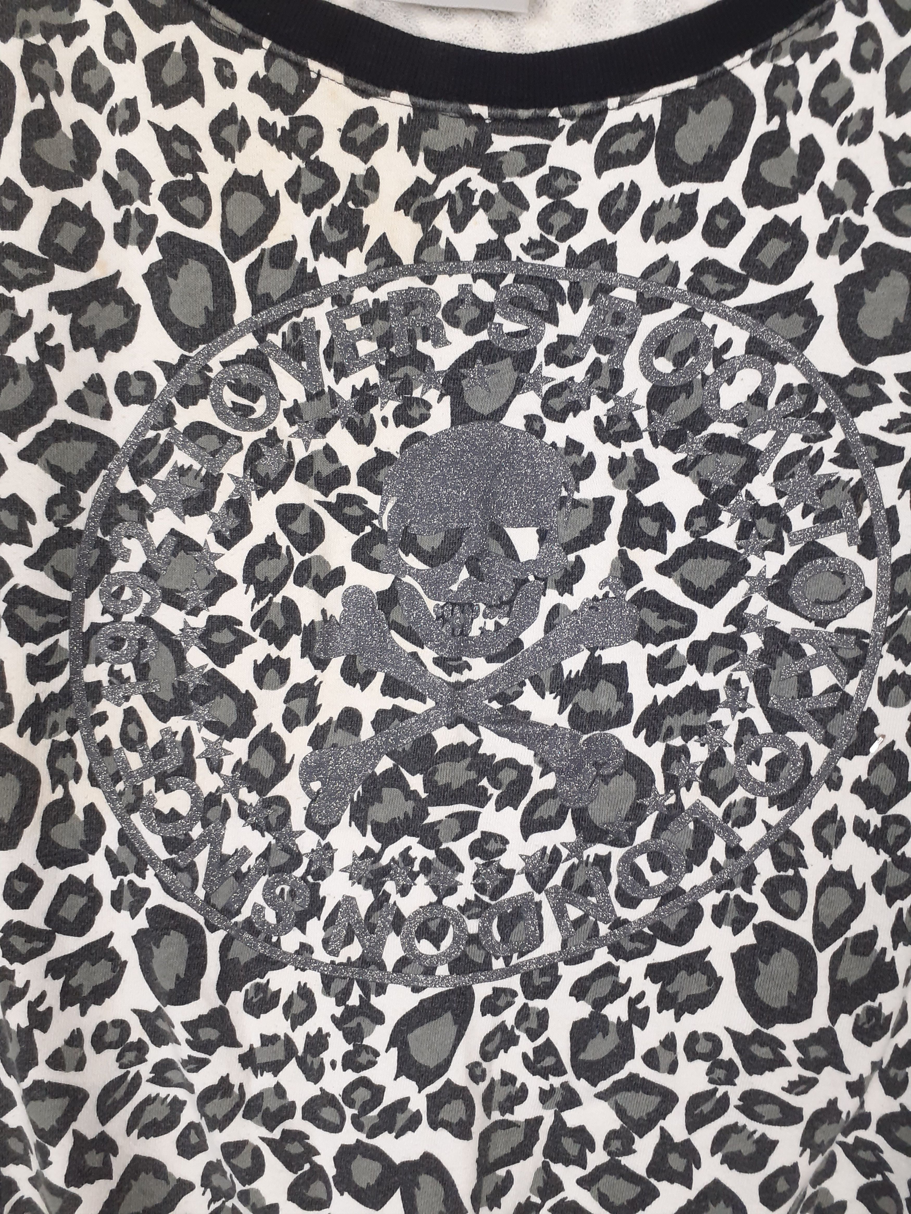 Japanese Brand Super Lovers leopard cheetah art gray shirt #3653 Size M / US 6-8 / IT 42-44 - 3 Thumbnail