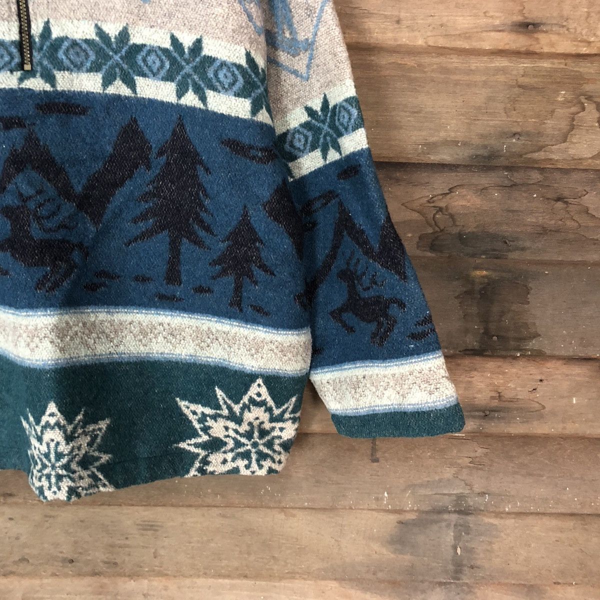 L.L. Bean DL L.L Bean Green art winter sweater vintage #3595 Size US M / EU 48-50 / 2 - 5 Thumbnail