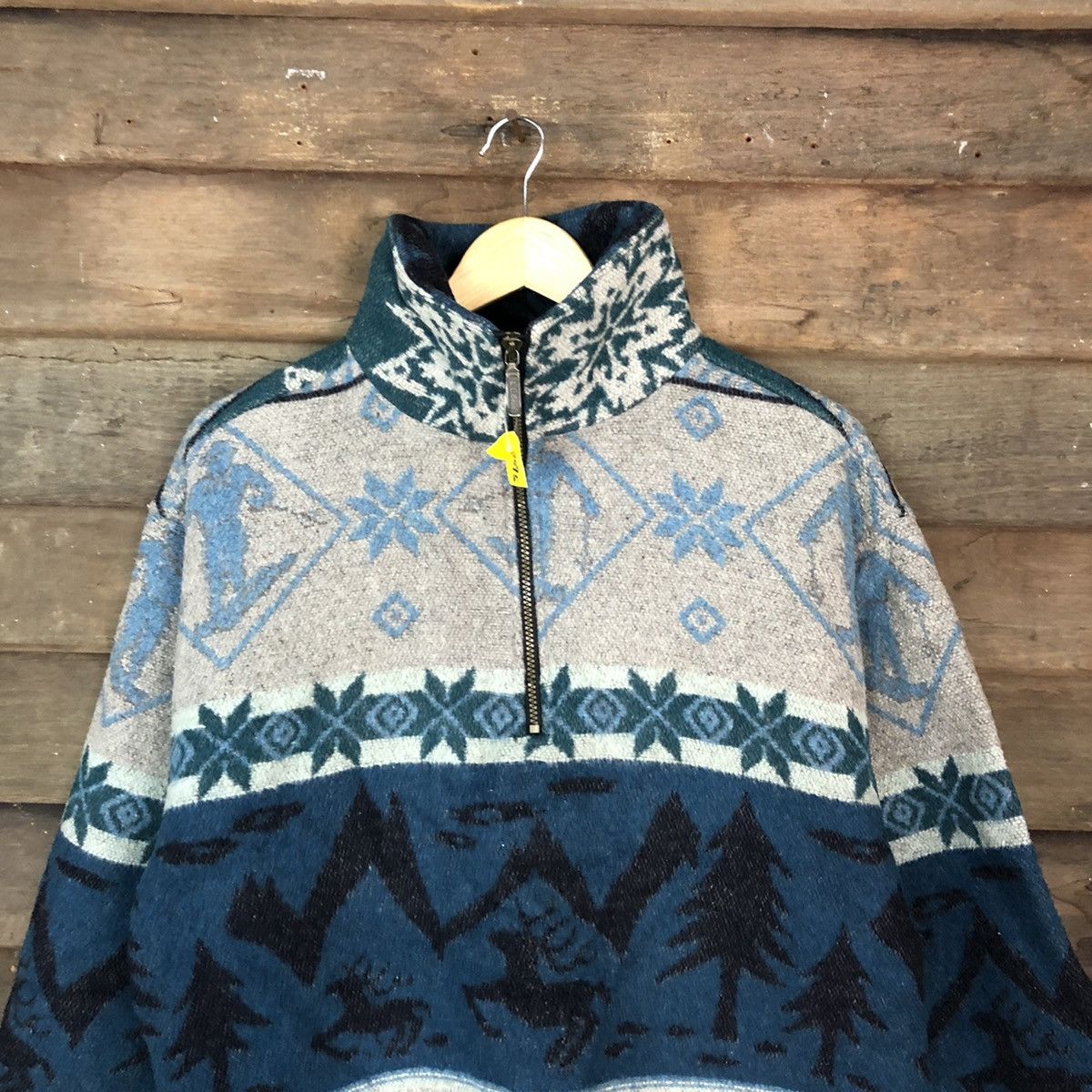 L.L. Bean DL L.L Bean Green art winter sweater vintage #3595 Size US M / EU 48-50 / 2 - 2 Thumbnail
