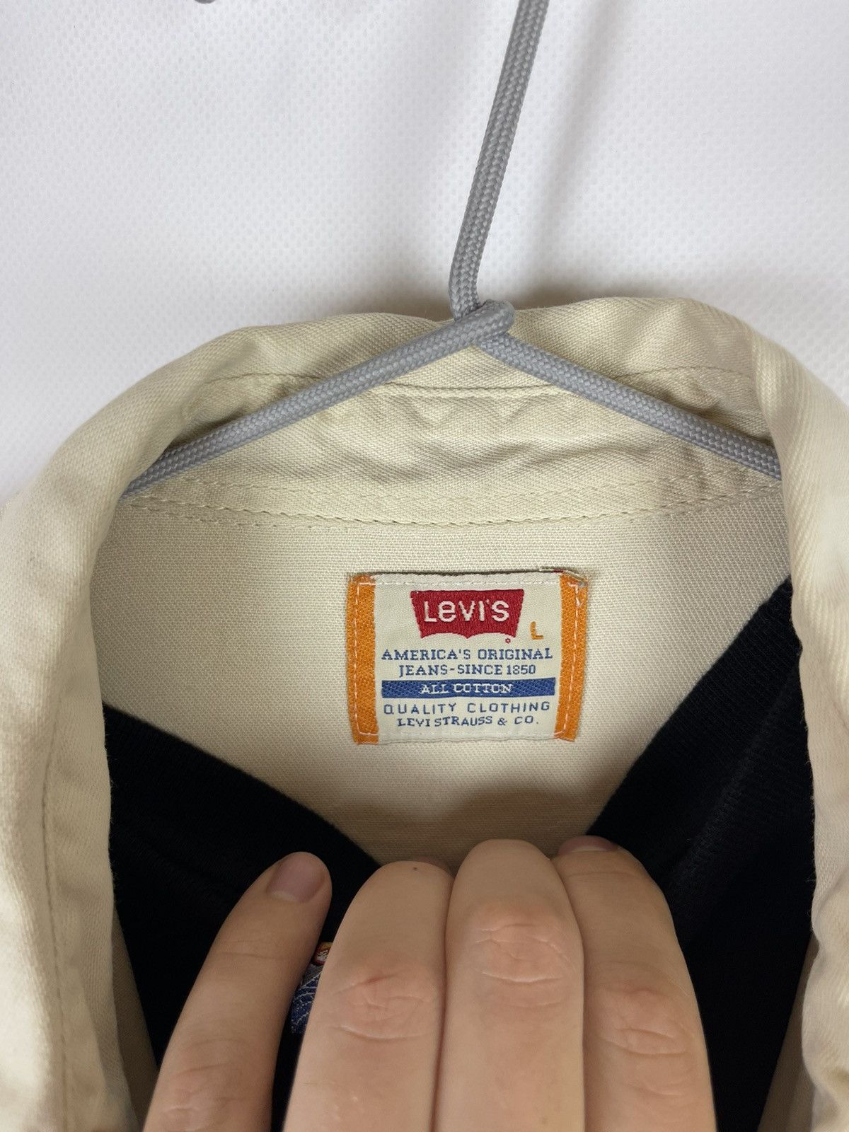 Levi's Levi’s vintage 90s beige long sleeve denim shirt button up Size US L / EU 52-54 / 3 - 7 Thumbnail