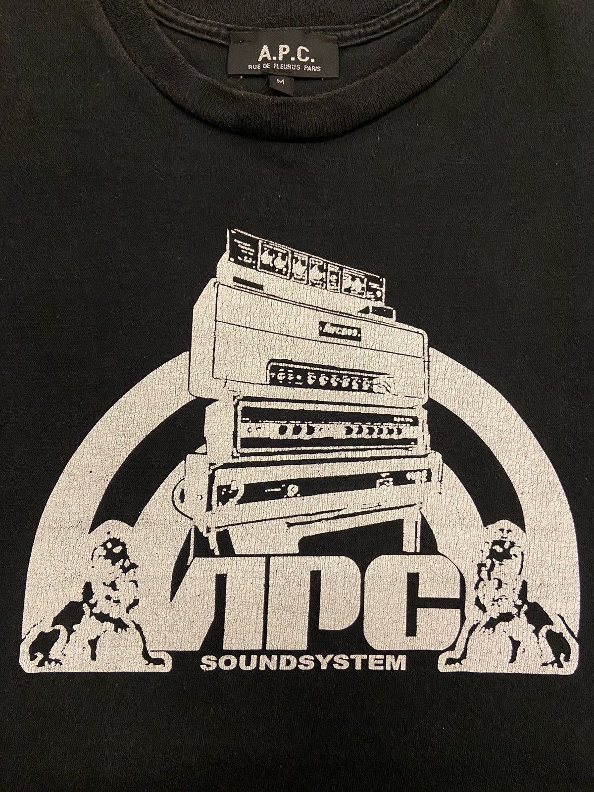 A.P.C. × Designer A.P.C. Soundsystem Logo Tshirt Size M / US 6-8 / IT 42-44 - 3 Thumbnail