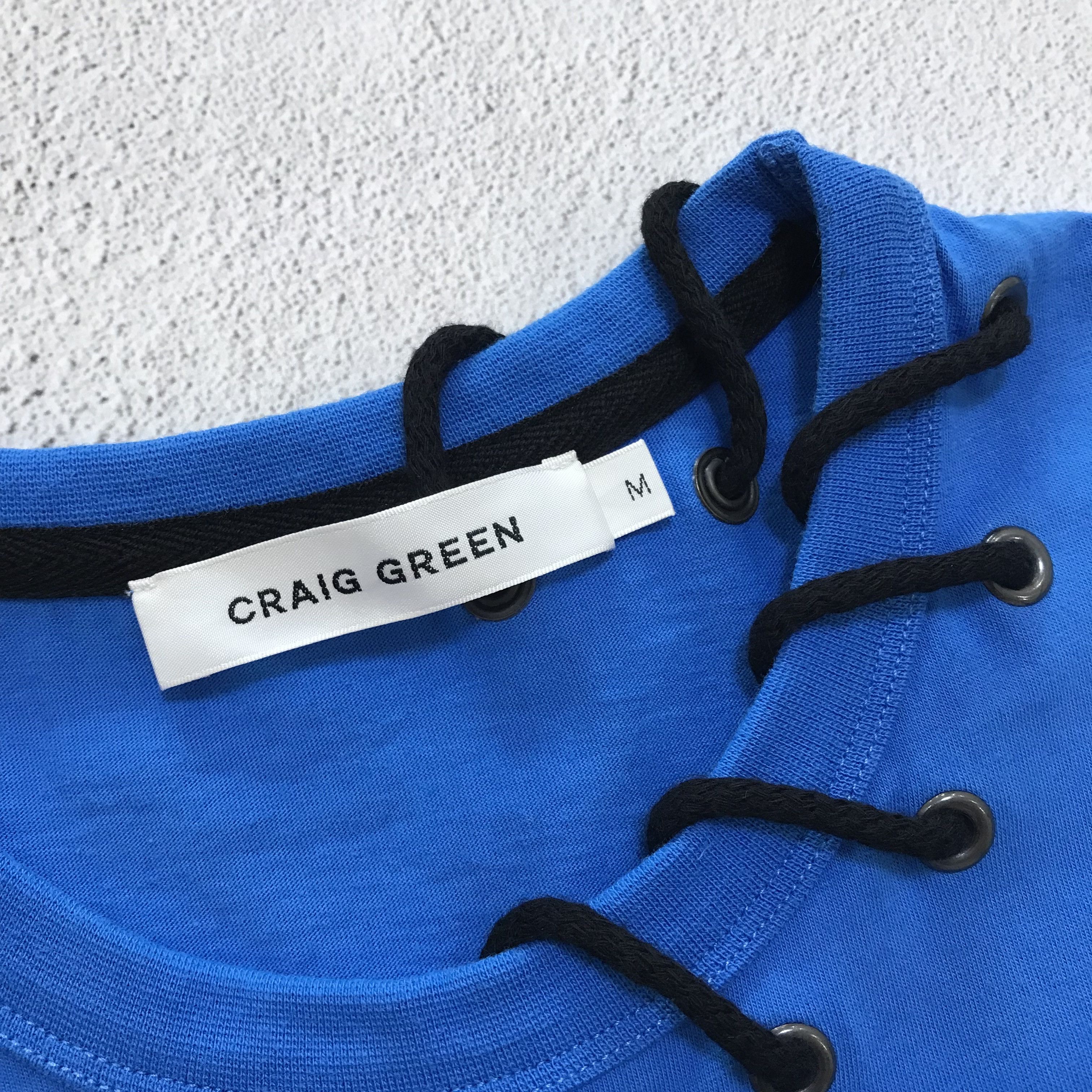 Craig Green CRAIG GREEN Laced Neck T-Shirt Tee Blue Size US M / EU 48-50 / 2 - 5 Thumbnail