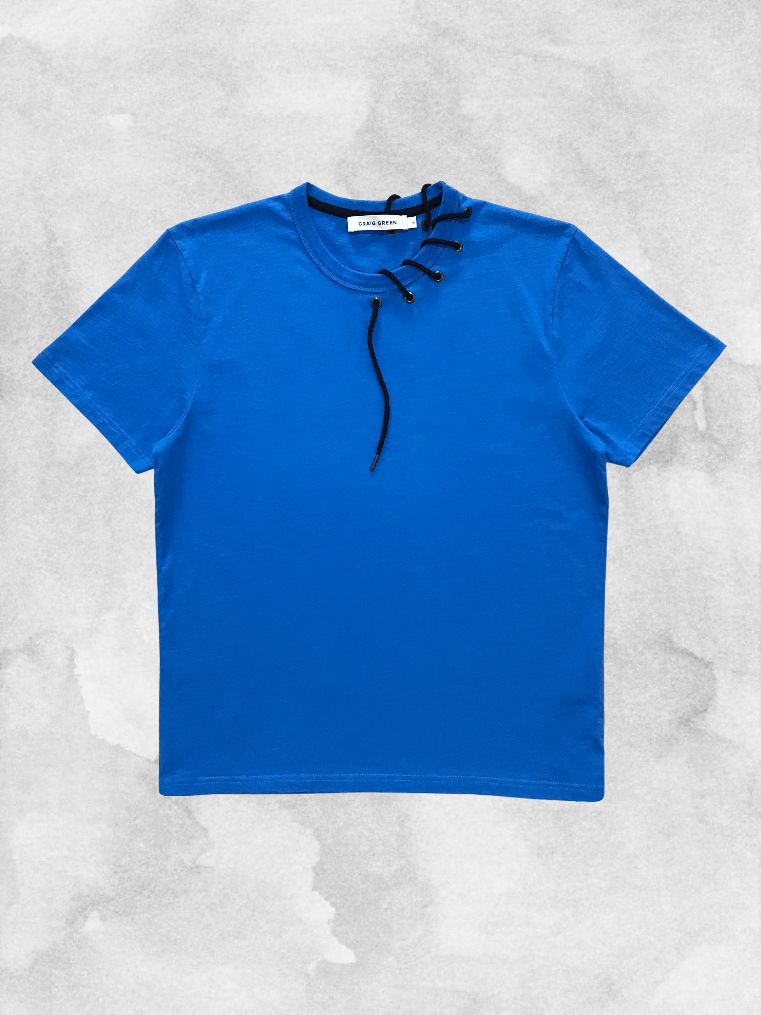 Craig Green CRAIG GREEN Laced Neck T-Shirt Tee Blue Size US M / EU 48-50 / 2 - 1 Thumbnail