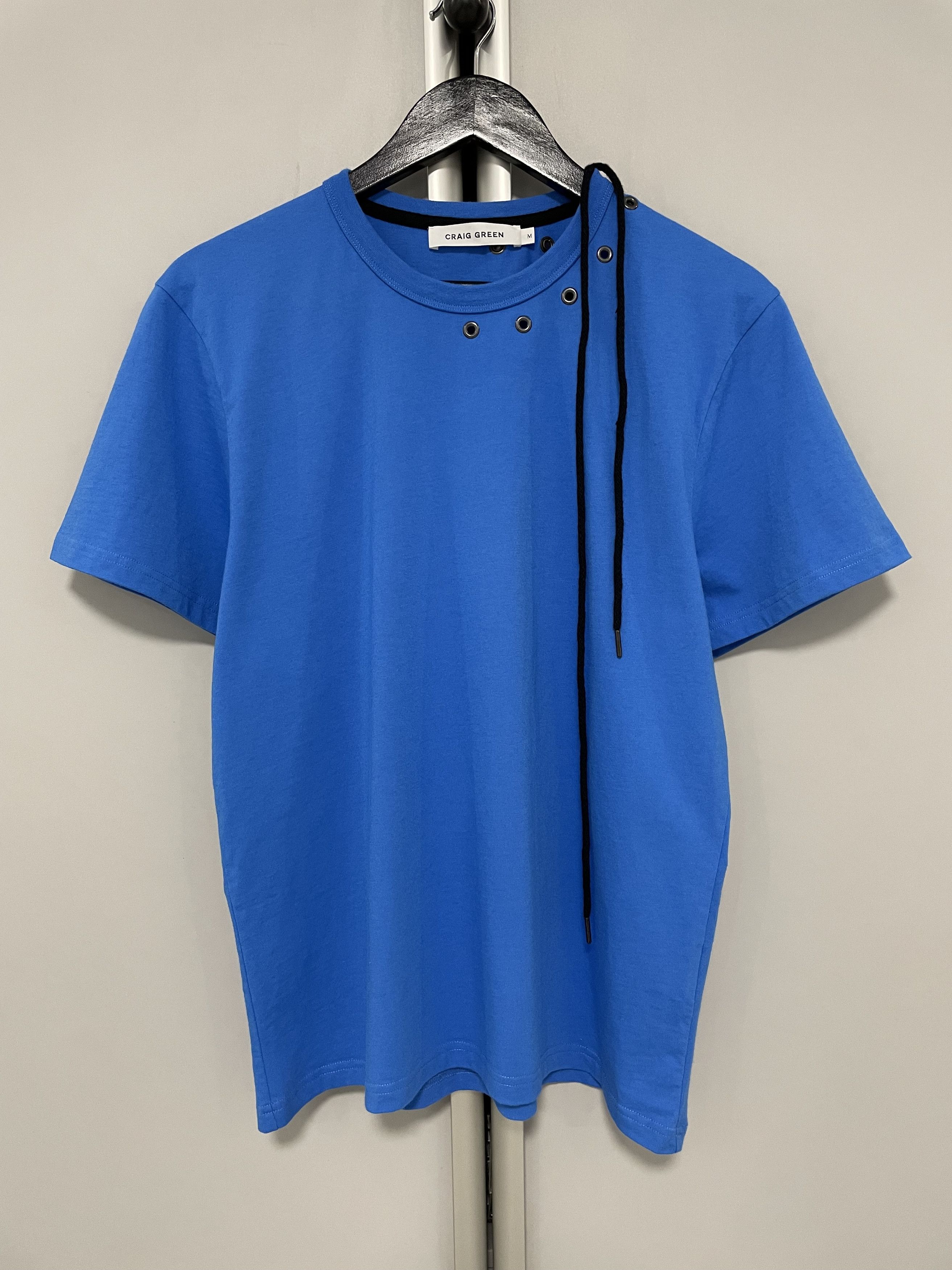 Craig Green CRAIG GREEN Laced Neck T-Shirt Tee Blue Size US M / EU 48-50 / 2 - 9 Thumbnail