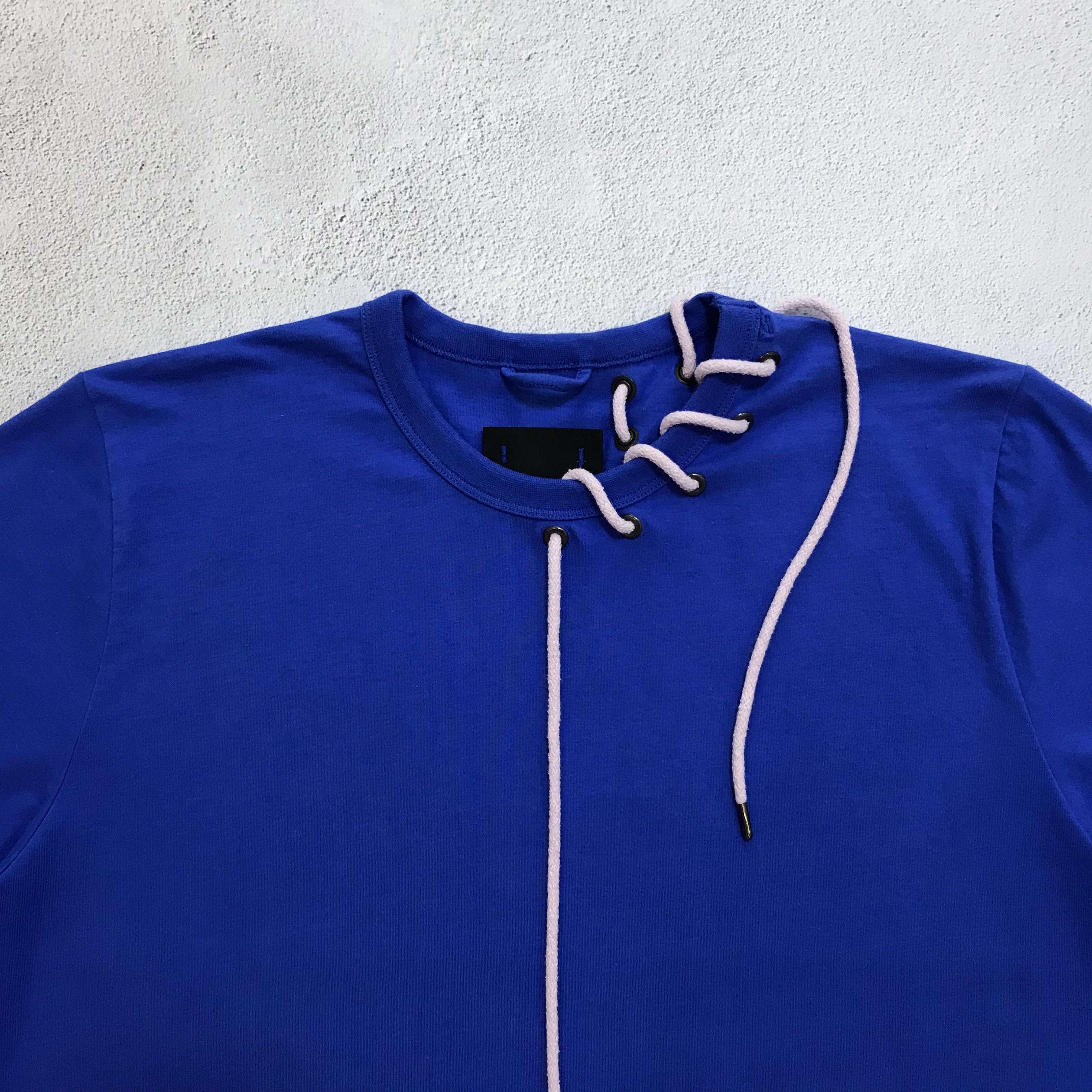Craig Green CRAIG GREEN Laced Neck T-Shirt Tee Navy Blue Size US M / EU 48-50 / 2 - 3 Thumbnail