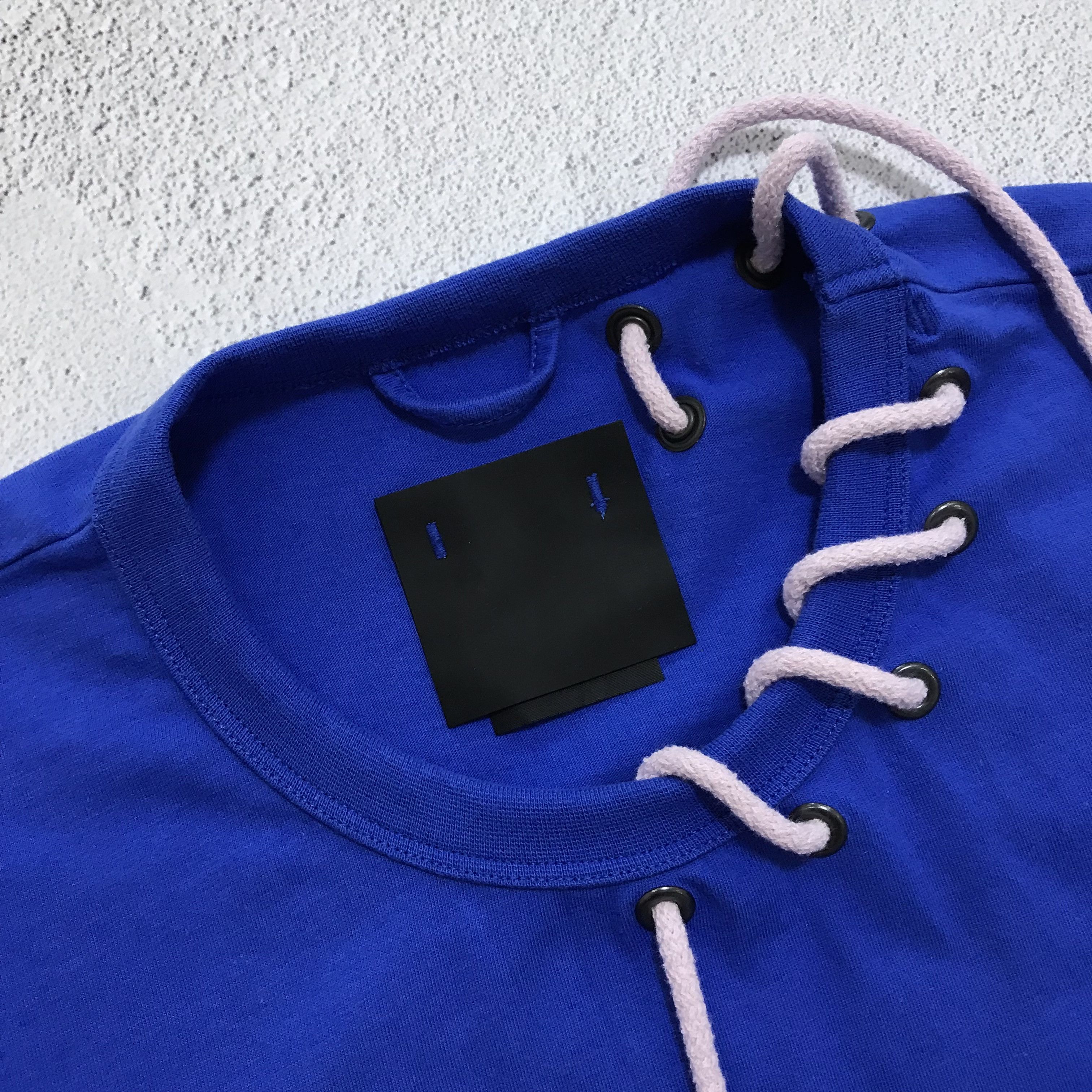 Craig Green CRAIG GREEN Laced Neck T-Shirt Tee Navy Blue Size US M / EU 48-50 / 2 - 5 Thumbnail