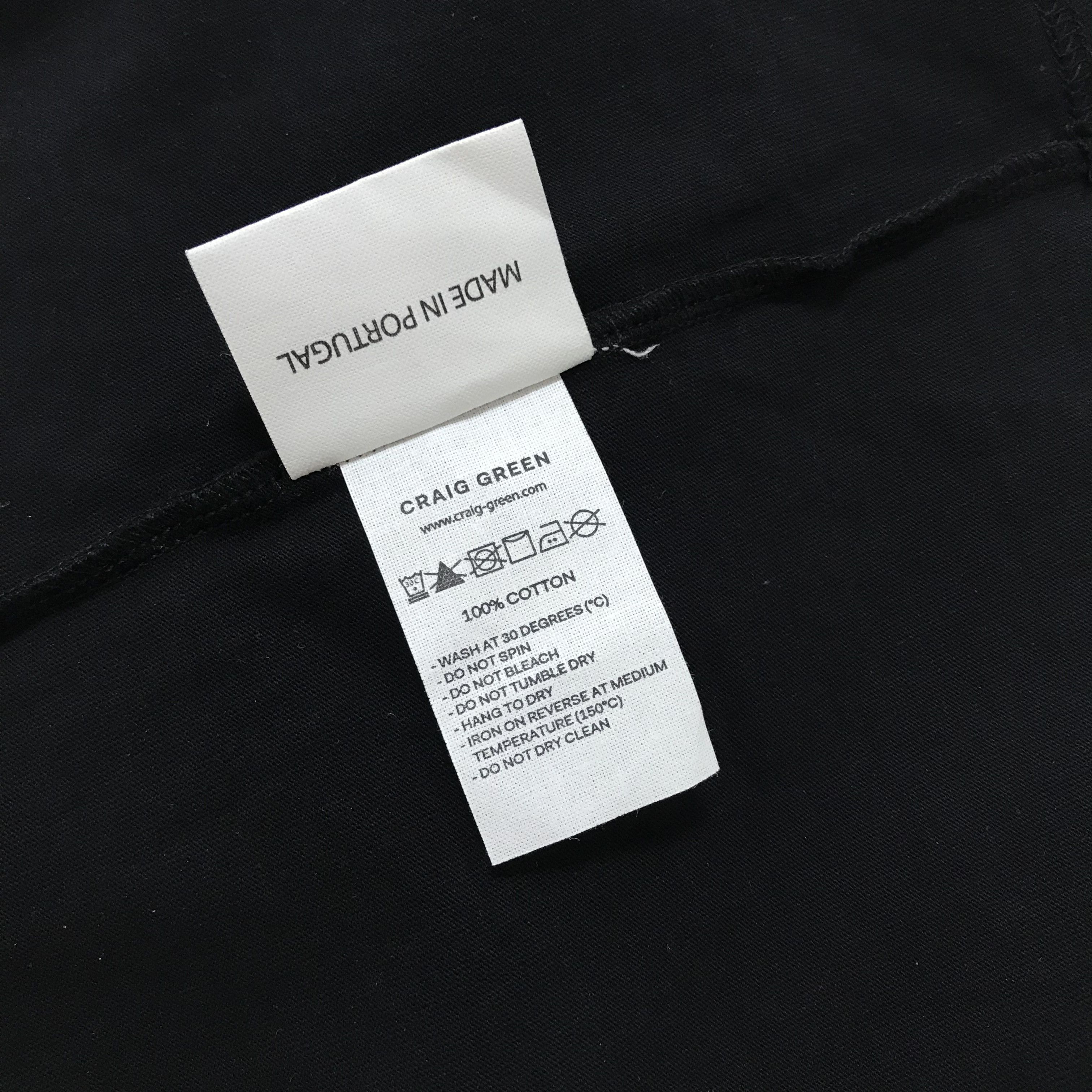 Craig Green CRAIG GREEN Laced White Neck T-Shirt Tee Black Size US S / EU 44-46 / 1 - 7 Thumbnail