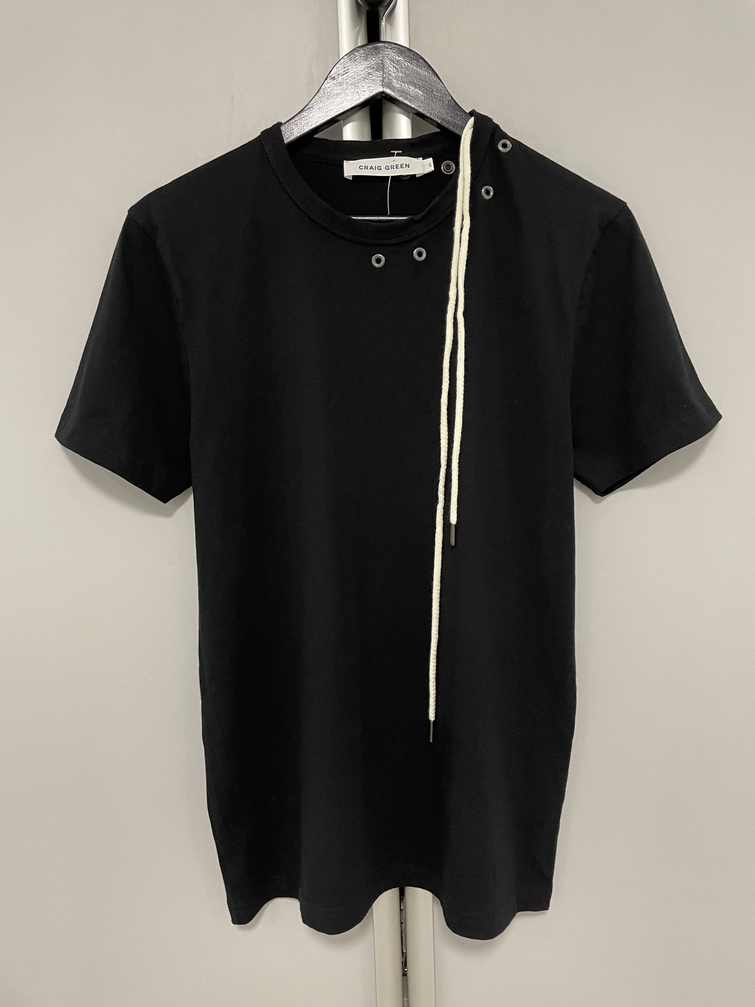 Craig Green CRAIG GREEN Laced White Neck T-Shirt Tee Black Size US S / EU 44-46 / 1 - 8 Thumbnail