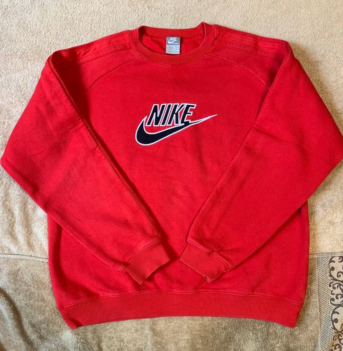 Nike Vintage Nike Sweatshirt Red | Grailed