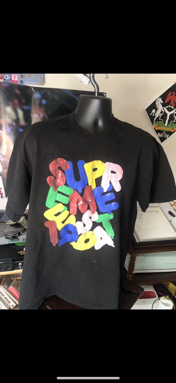 Supreme Balloons Tee Black Size Medium FW20 T-Shirt Rare Pre-Owned Made In USA hot