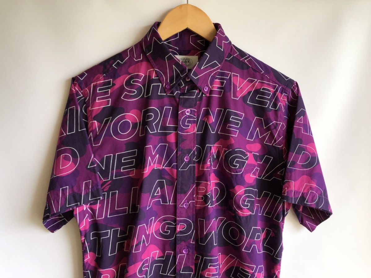 Bape OG Bape Purple Camo Button Up Shirt | Grailed