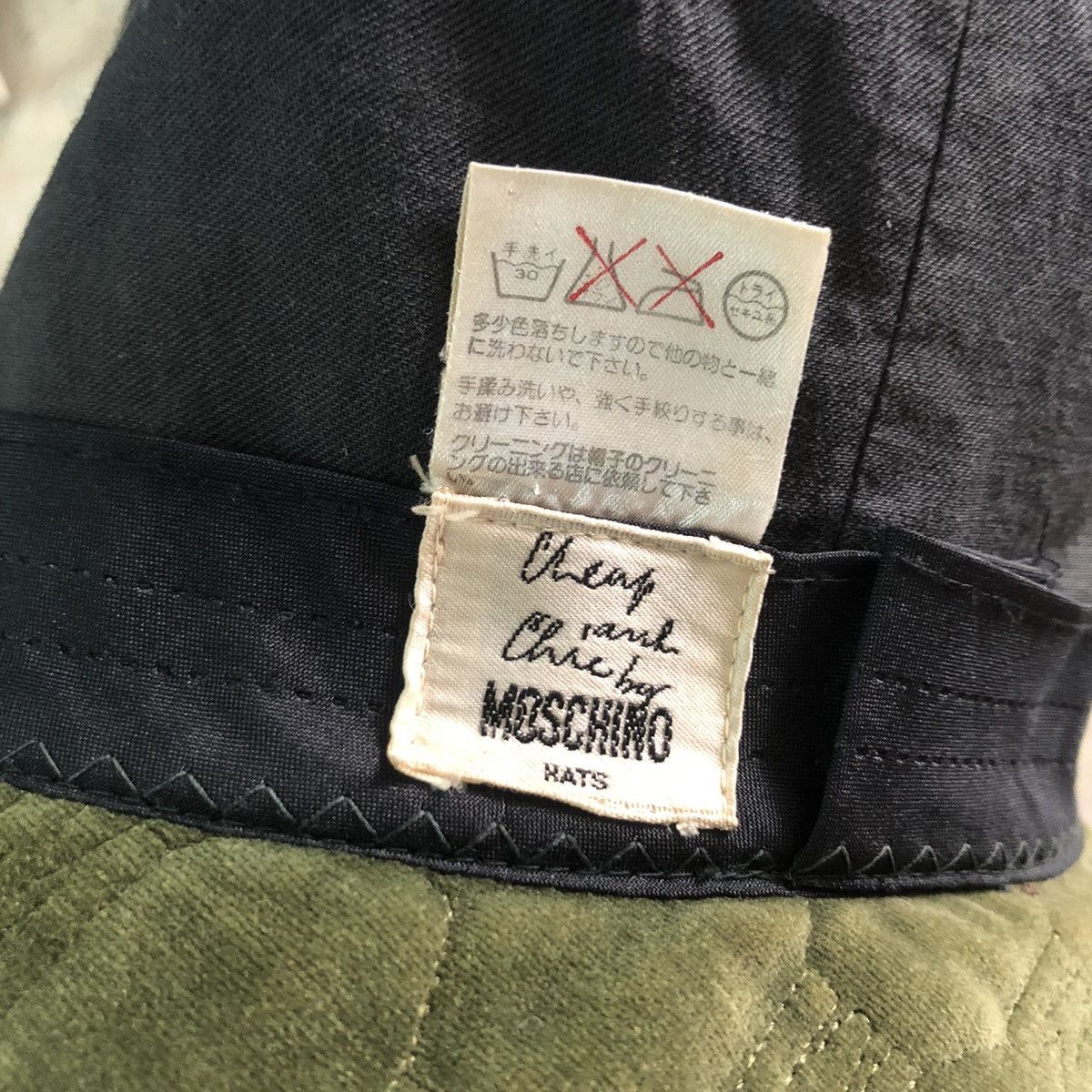 Moschino 🔥Cheap & Chic By Moschino Faded Green Bucket Hat Cotton🔥 Size ONE SIZE - 5 Thumbnail