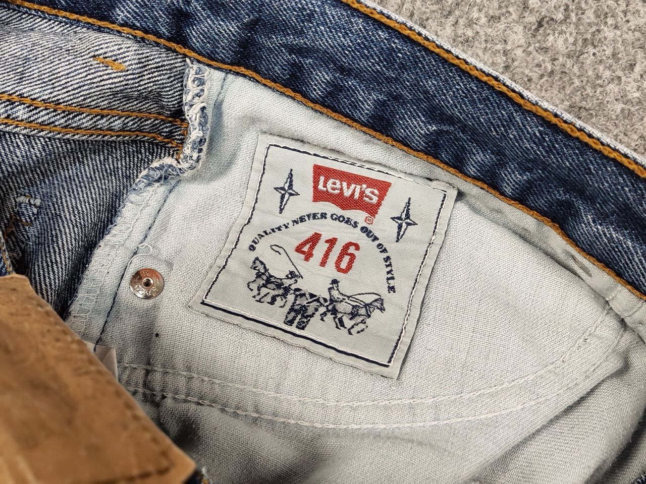 Levi's Vintage 90s Levis 416 Orange Tab Distressed Denim Jeans Size US 32 / EU 48 - 20 Thumbnail