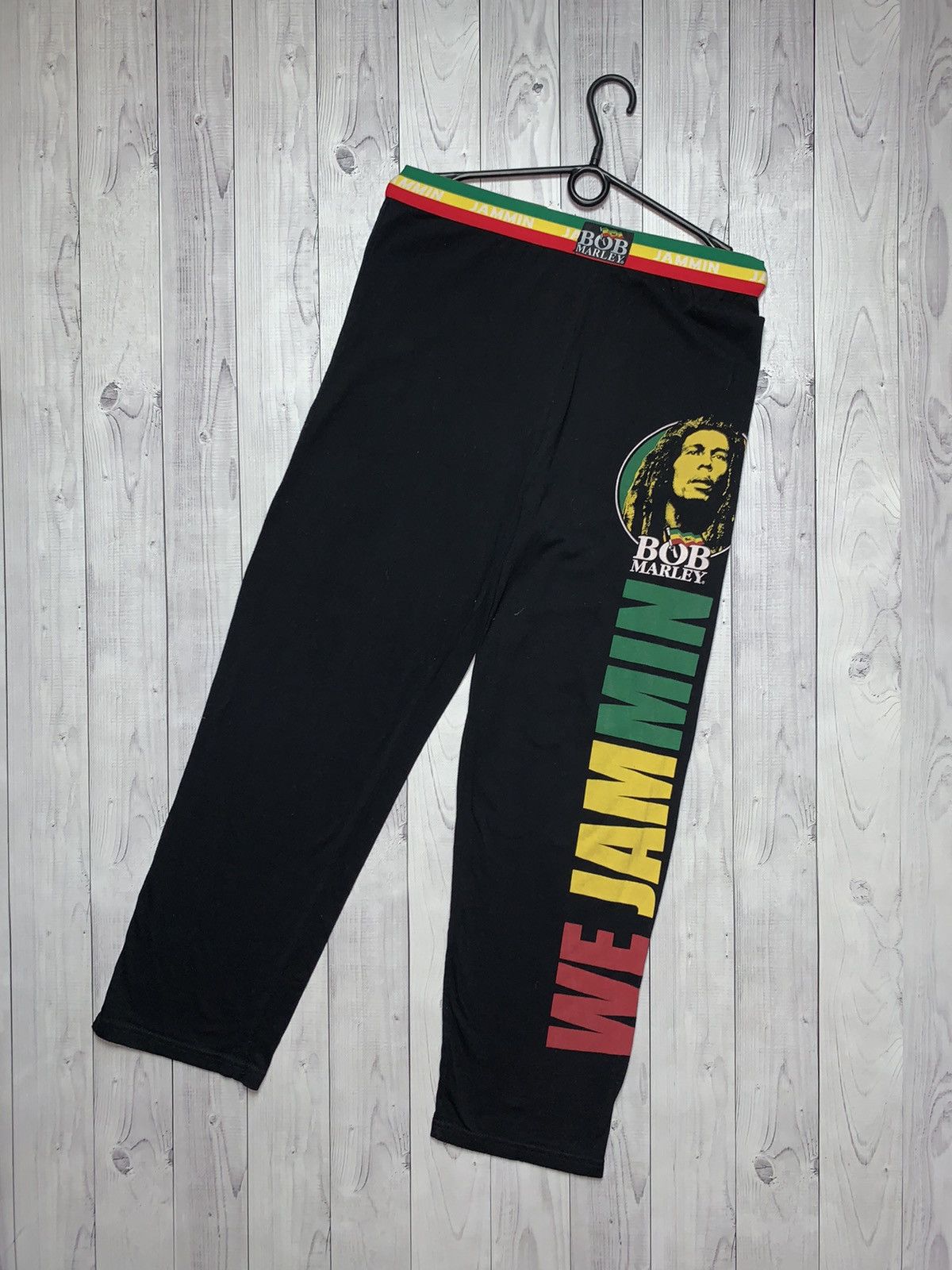 Vintage Jamaica Pants good Stripes Rasta/Bob Marley Embroidered Logo Marijuana SweatPants Size 30