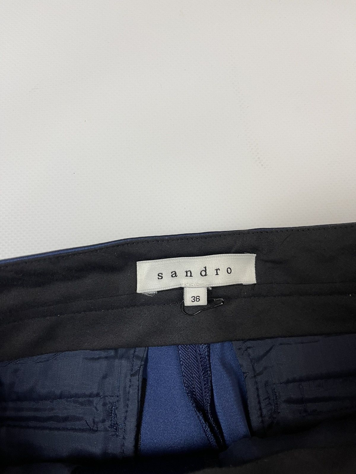 Sandro Sandro Paris polyester shimmer striped classic pants Size 26" / US 2 / IT 38 - 6 Thumbnail