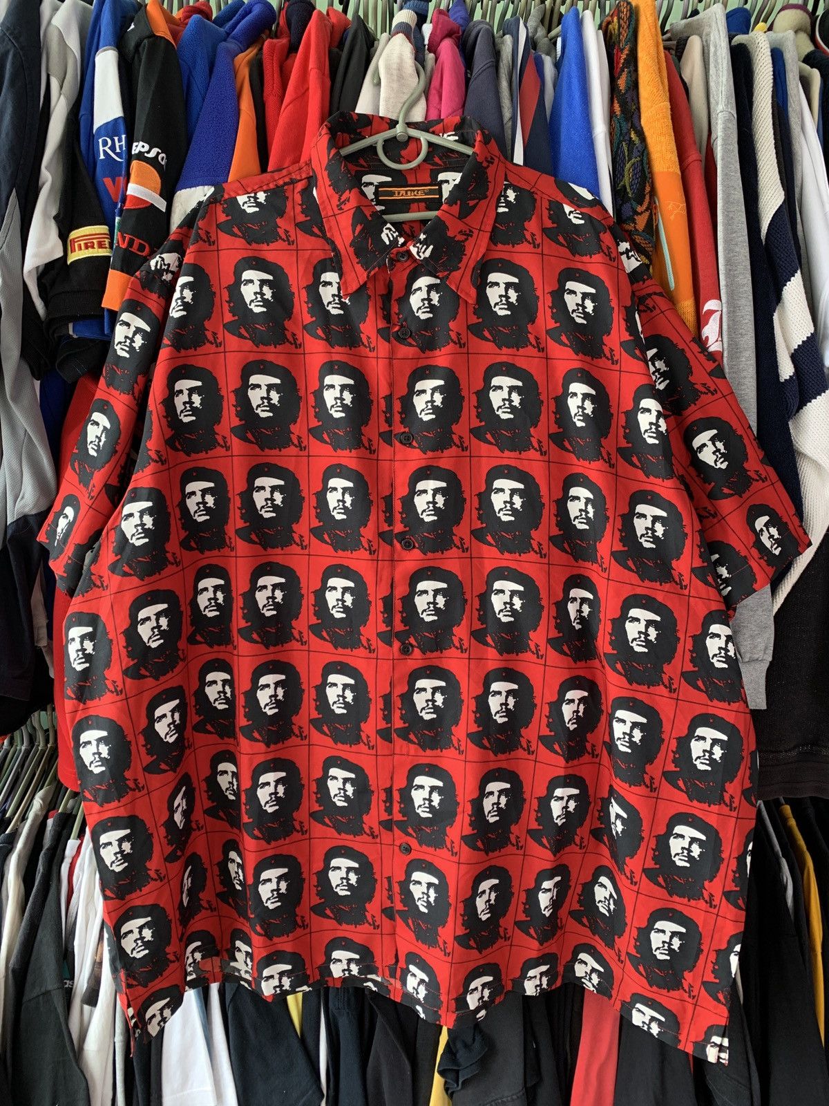 Supreme VINTAGE ERNESTO CHE GUEVARA MONOGRAM BUTTON UP TEE SHIRT | Grailed