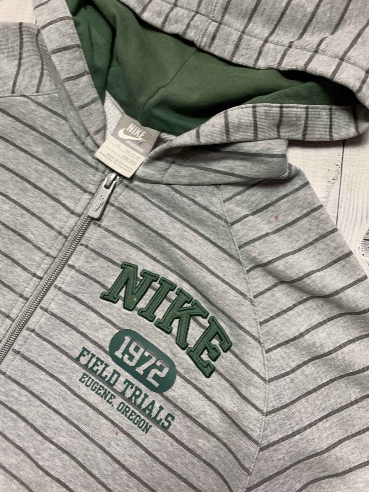 Nike × Vintage Vintage Nike zip hoodie size S striped logo Size US S / EU 44-46 / 1 - 5 Thumbnail