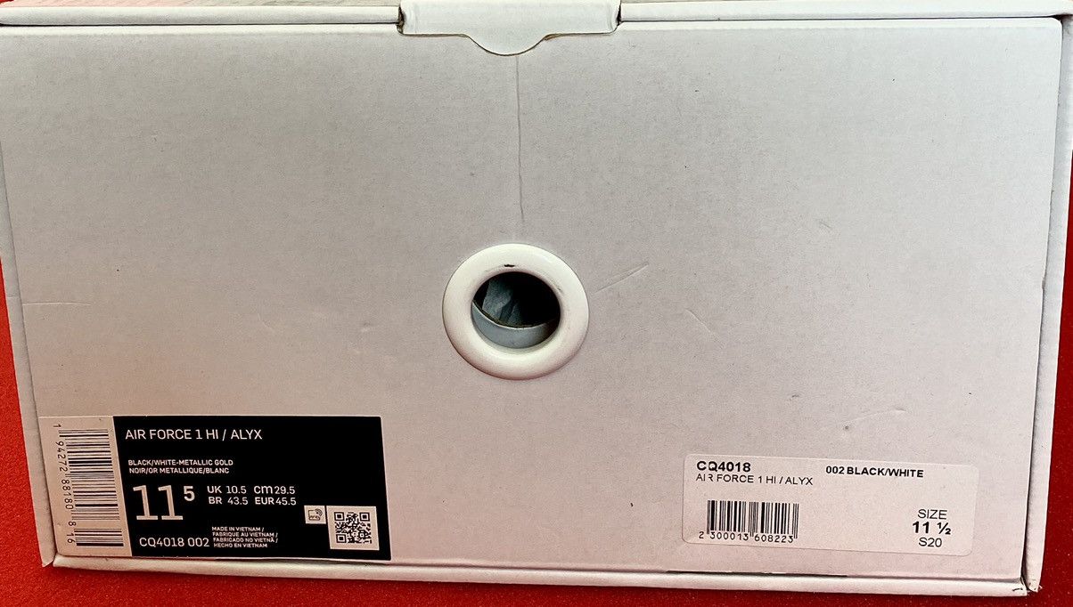 1017 ALYX 9SM × Nike Alyx Air Force 1 Hi DS Size US 11.5 / EU 44-45 - 10 Thumbnail