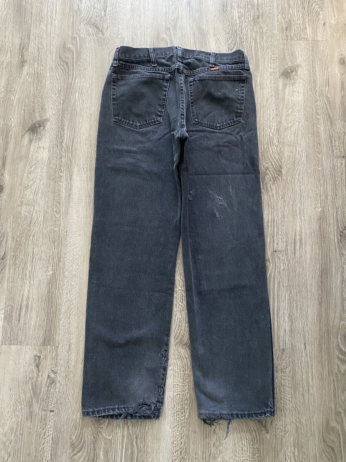 Wrangler 90s Vintage Rustler Faded Black Jeans Denim Levi’s 501 Style Size US 32 / EU 48 - 3 Thumbnail