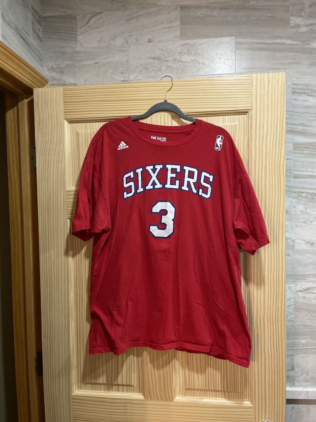 Adidas × NBA Adidas Sixers Allen Iverson Shirt Size US XXL / EU 58 / 5 - 1 Thumbnail