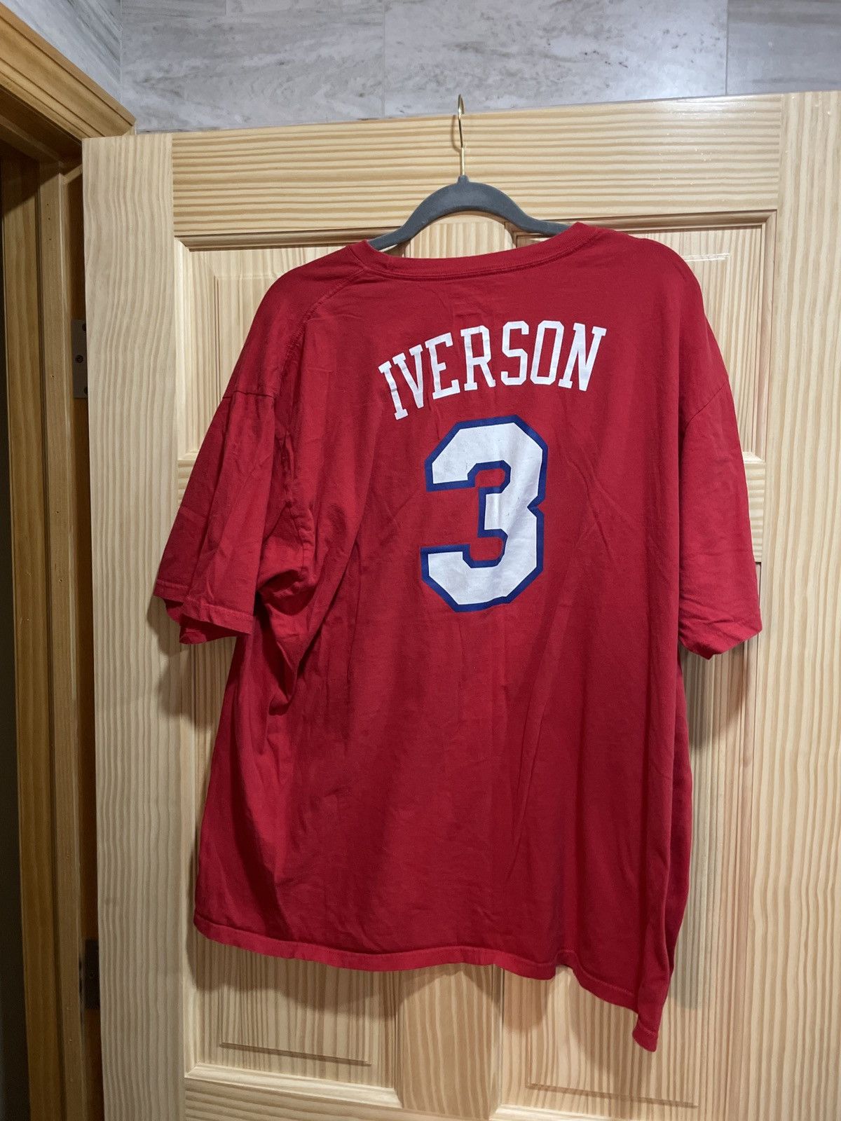 Adidas × NBA Adidas Sixers Allen Iverson Shirt Size US XXL / EU 58 / 5 - 2 Thumbnail