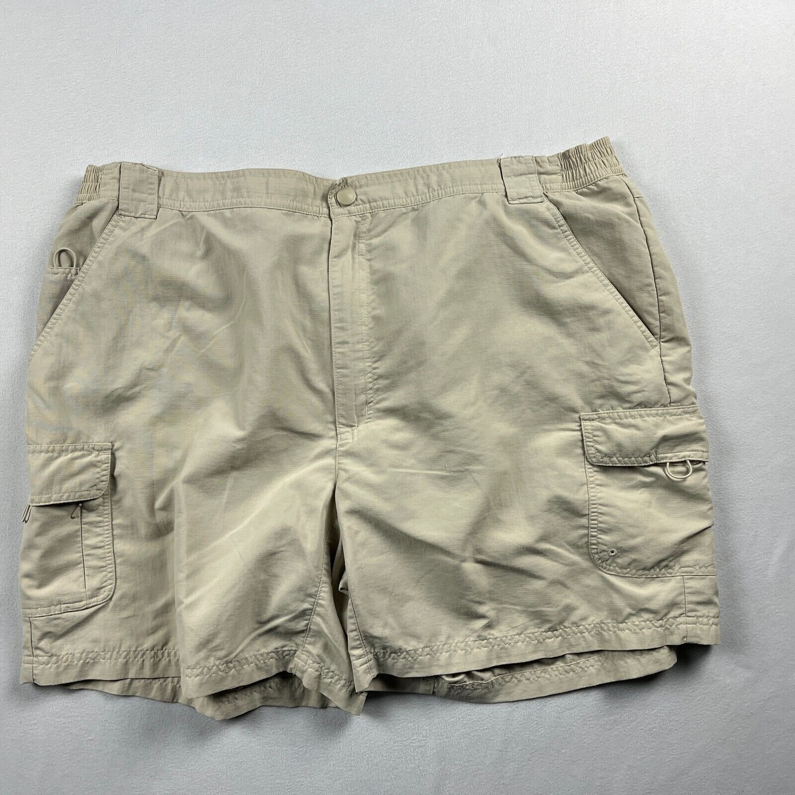 Vintage Field & Stream Cargo Shorts Mens XL Brown Tan Lightweight Nylon ...