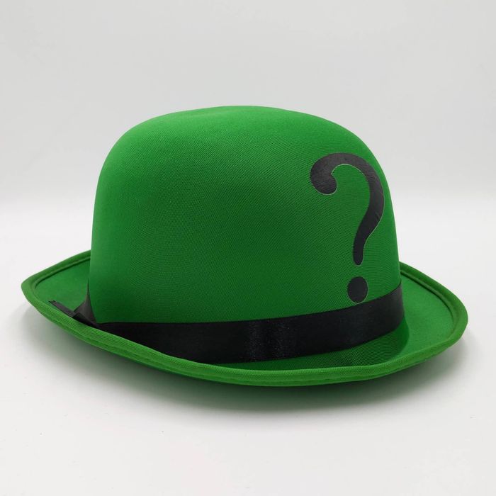 Vintage RIDDLER Derby Bowler Hat Halloween Costume Cosplay Comic M ...