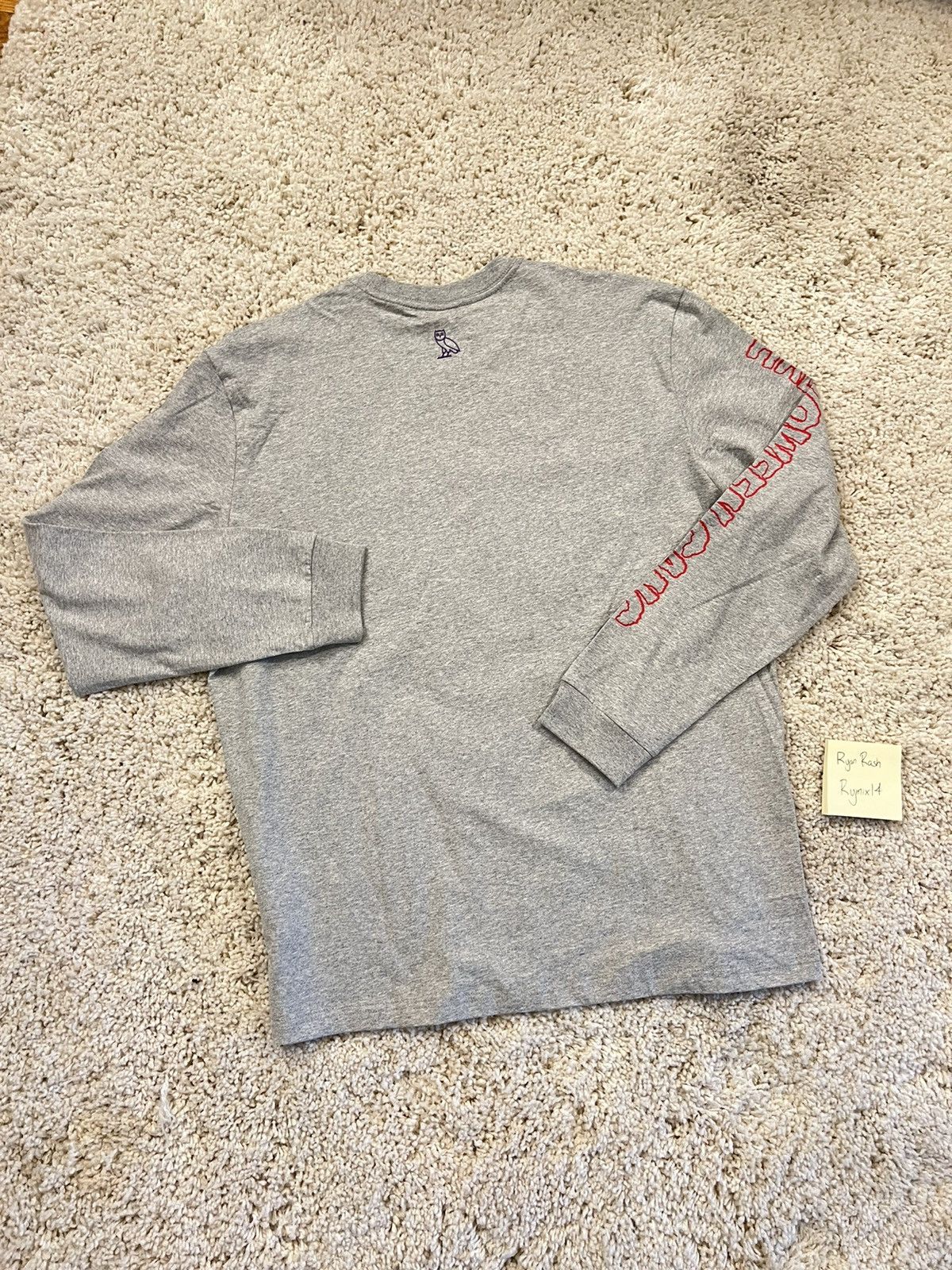 Drake OVO Halloween Gang Long Sleeve T-Shirt - Grey - Extra Large Size US XL / EU 56 / 4 - 2 Thumbnail