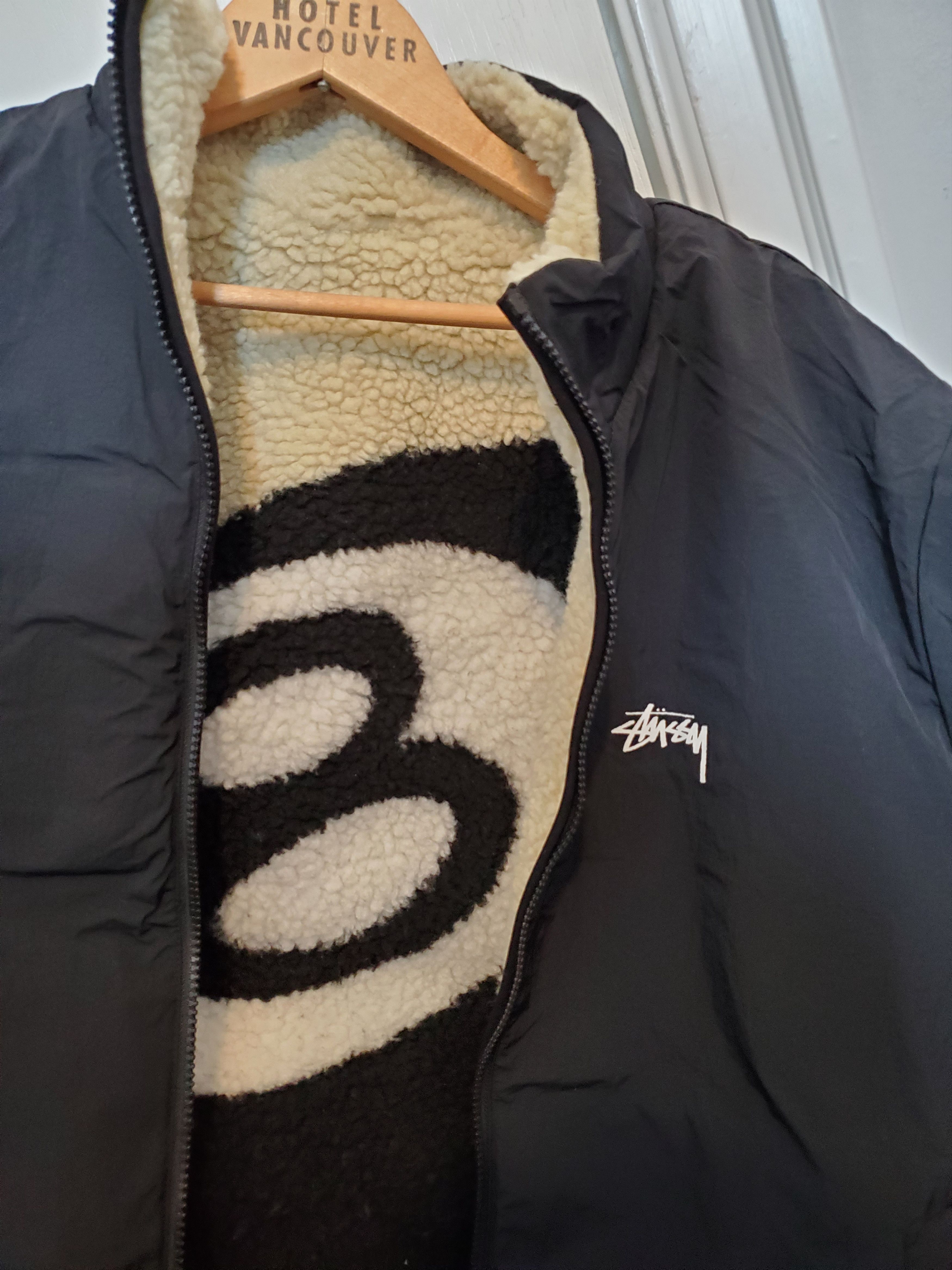 Stussy Stussy 8 Ball Sherpa Jacket Reversible Natural Medium | Grailed