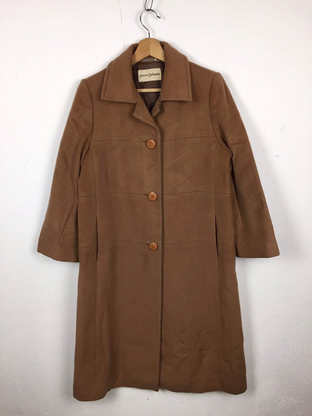 Vintage PIERRE BALMAIN Wool Trench Coat