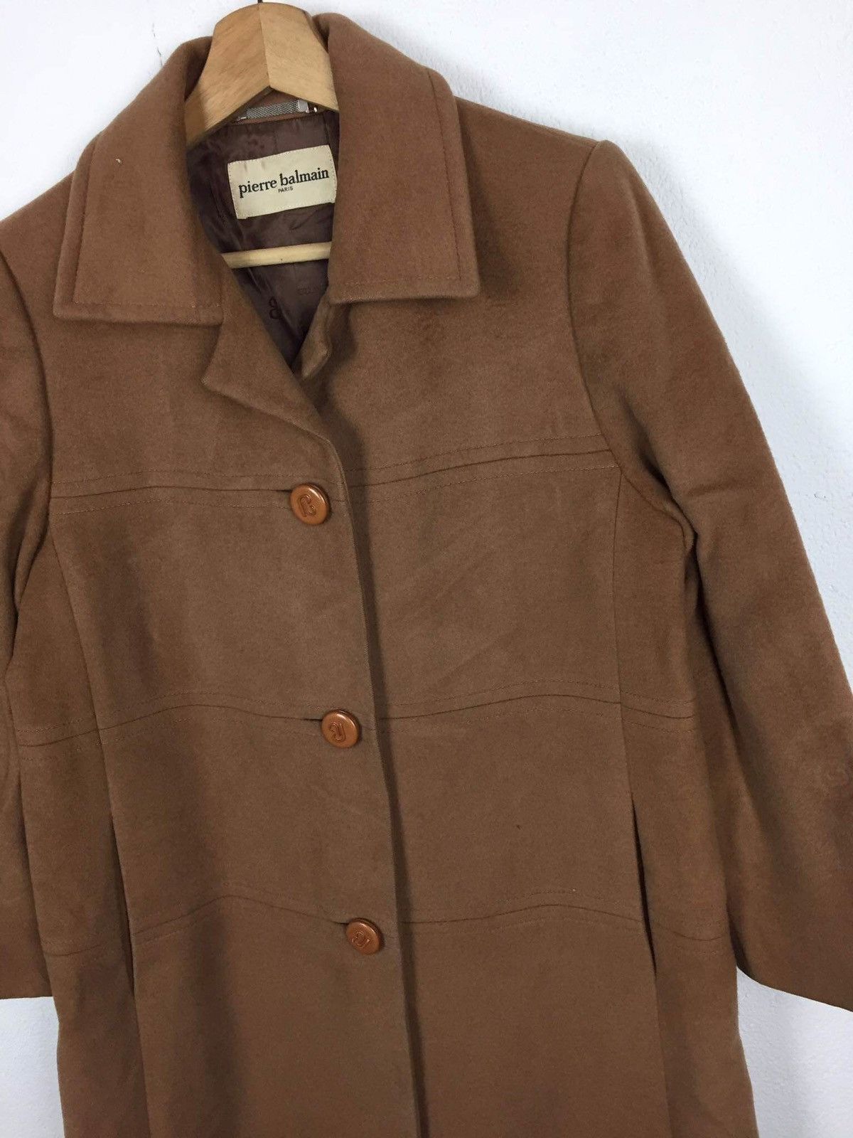 Pierre Balmain Vintage PIERRE BALMAIN Wool Trench Coat Size M / US 6-8 / IT 42-44 - 3 Thumbnail