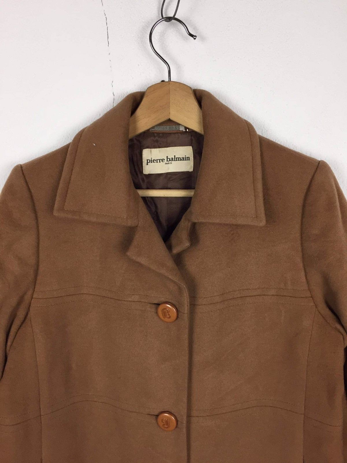 Pierre Balmain Vintage PIERRE BALMAIN Wool Trench Coat Size M / US 6-8 / IT 42-44 - 2 Thumbnail