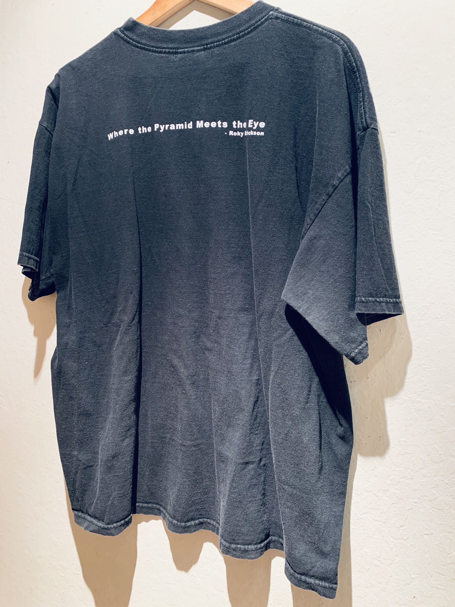 Band Tees × Vintage *RARE* Vintage Roky Erickson Pyramid Eye Logo T-Shirt - L Size US L / EU 52-54 / 3 - 3 Thumbnail