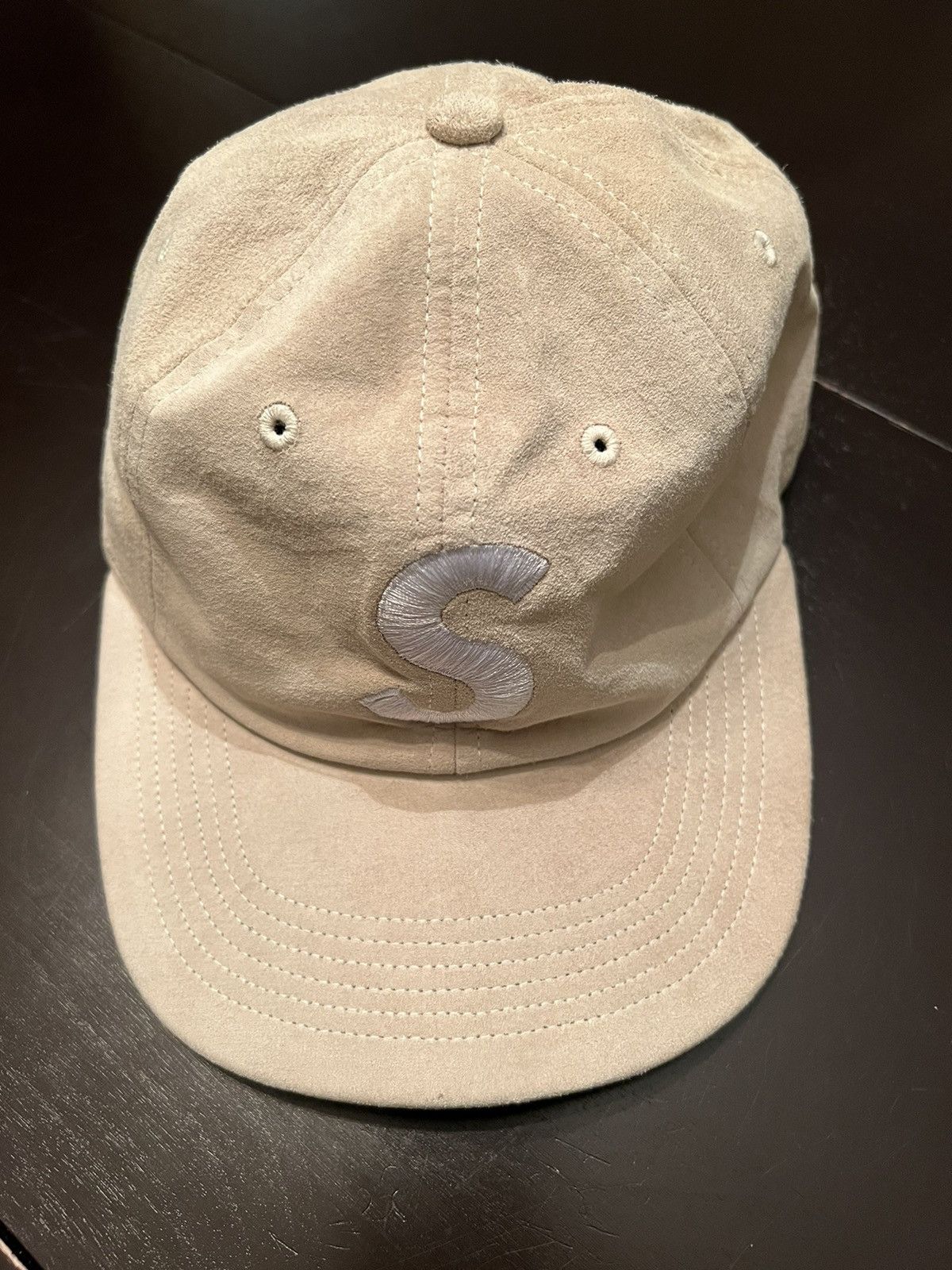 Supreme Supreme Suede S logo 6-panel hat CREAM Size ONE SIZE - 4 Thumbnail