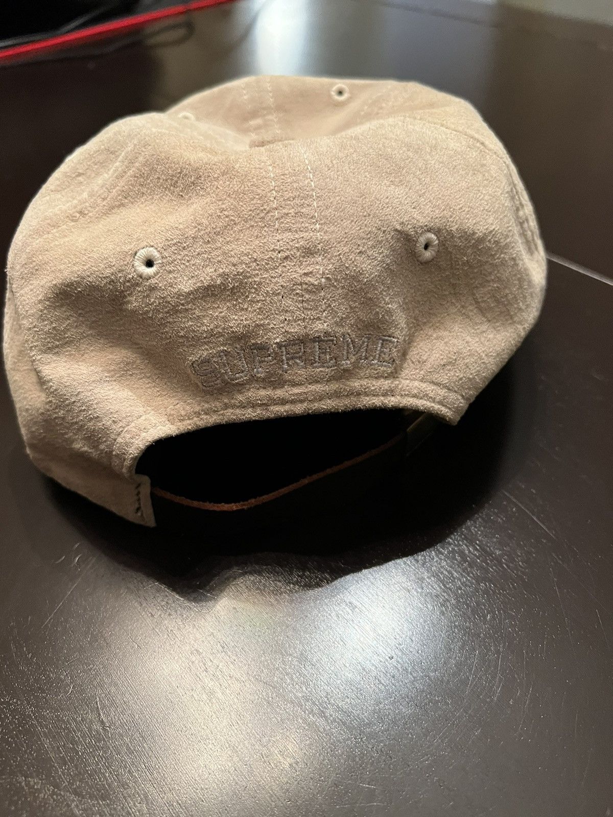Supreme Supreme Suede S logo 6-panel hat CREAM Size ONE SIZE - 2 Thumbnail