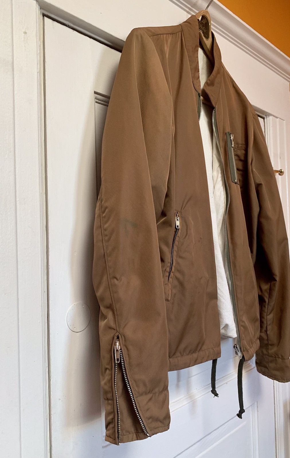 Helmut Lang × Vintage Archival HELMUT LANG Army Khaki Nylon MA-1 Bomber 48 Sample Size US M / EU 48-50 / 2 - 2 Thumbnail