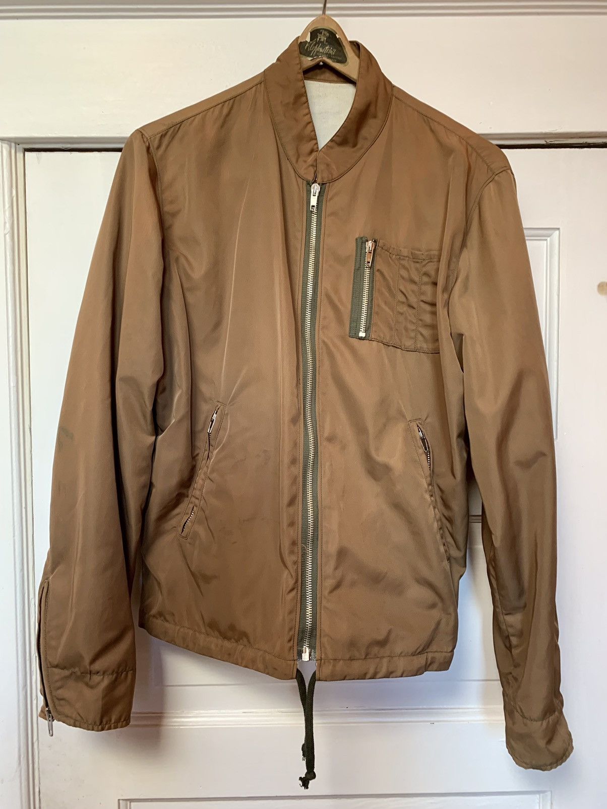 Helmut Lang × Vintage Archival HELMUT LANG Army Khaki Nylon MA-1 Bomber 48 Sample Size US M / EU 48-50 / 2 - 3 Thumbnail