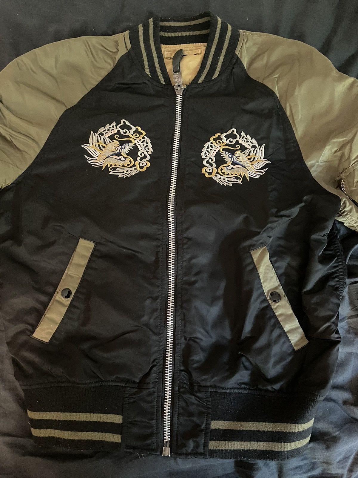 Souvenir Jacket Alpha Industries Japan Dragon Bomber MA-1 Dragon