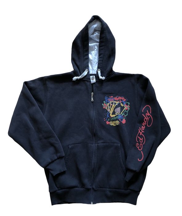 Vintage Vintage Ed Hardy Hoodie Jacket Full Zip Rare | Grailed