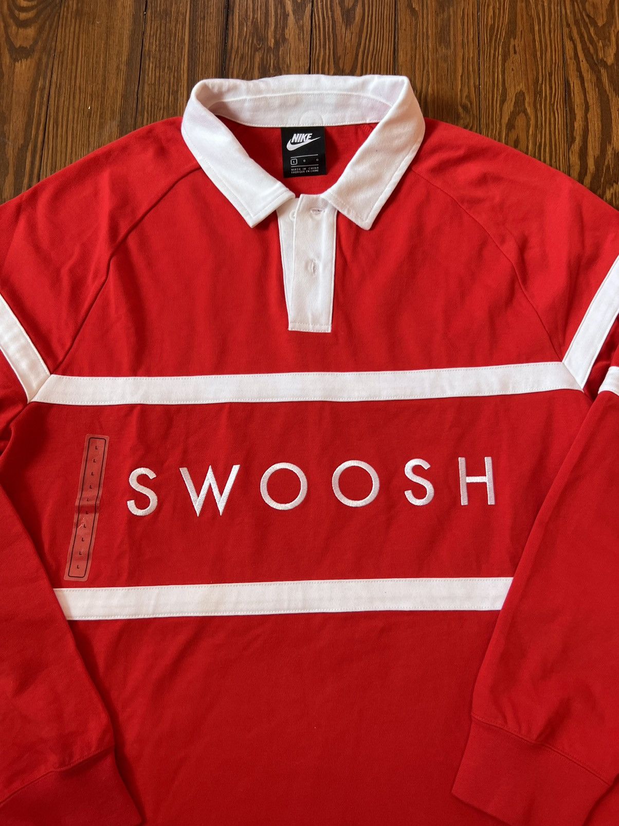 Nike × Vintage Nike Swoosh Polo Long Sleeve Rugby Shirt Grailed