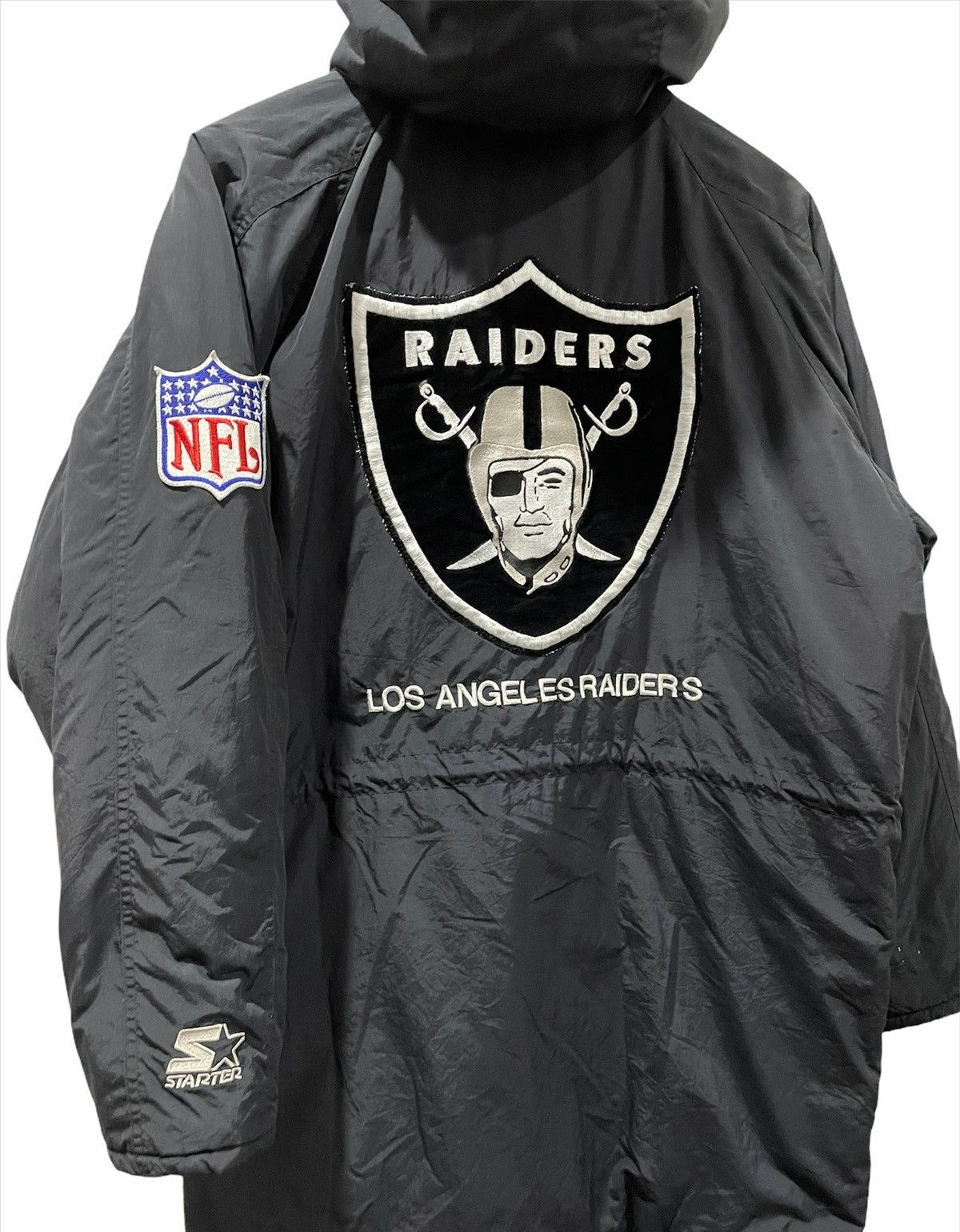 NFL 🔥Vintage Raiders Oakland Big Logo Starter Jacket Size US M / EU 48-50 / 2 - 14 Thumbnail