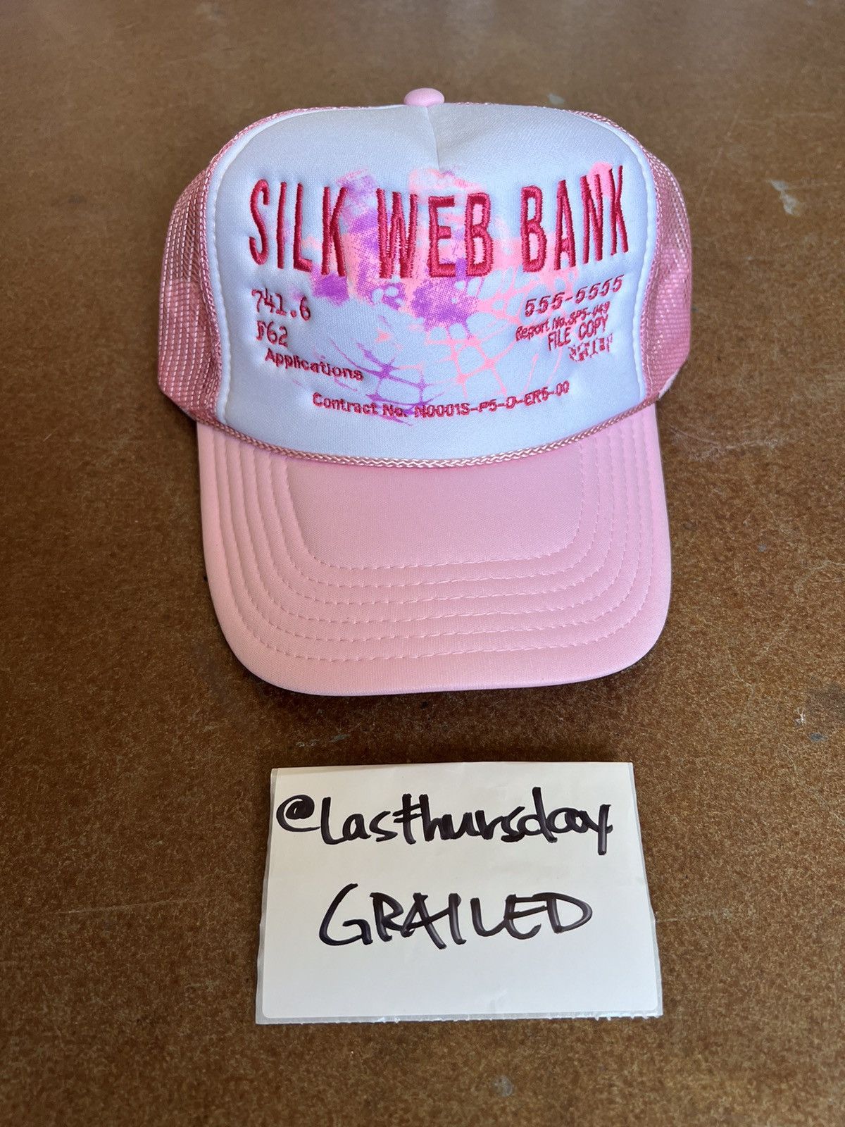 Spider cheapest Worldwide Silk Web Trucker Hat Pink OS