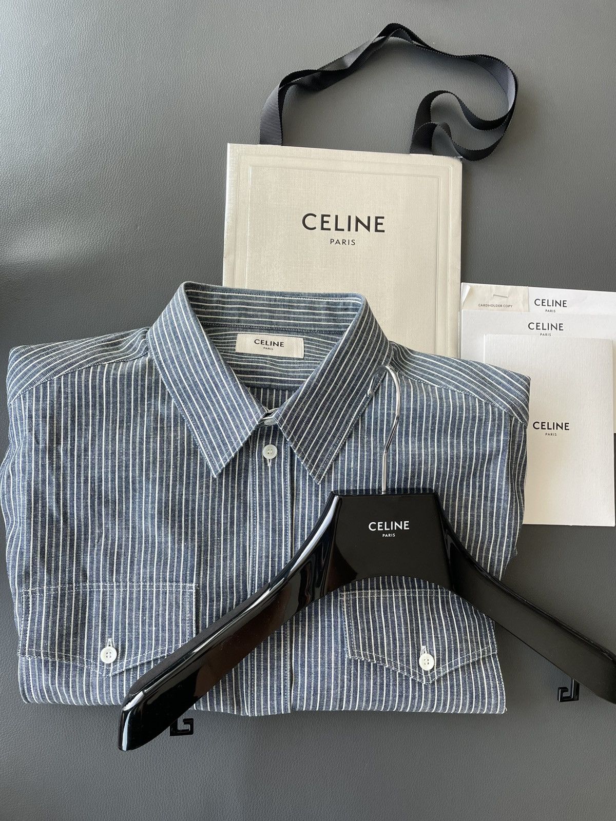 Celine × Hedi Slimane Brand New Rare Runway Hedi Slimane Shirt Limited Edition Size US XL / EU 56 / 4 - 24 Thumbnail