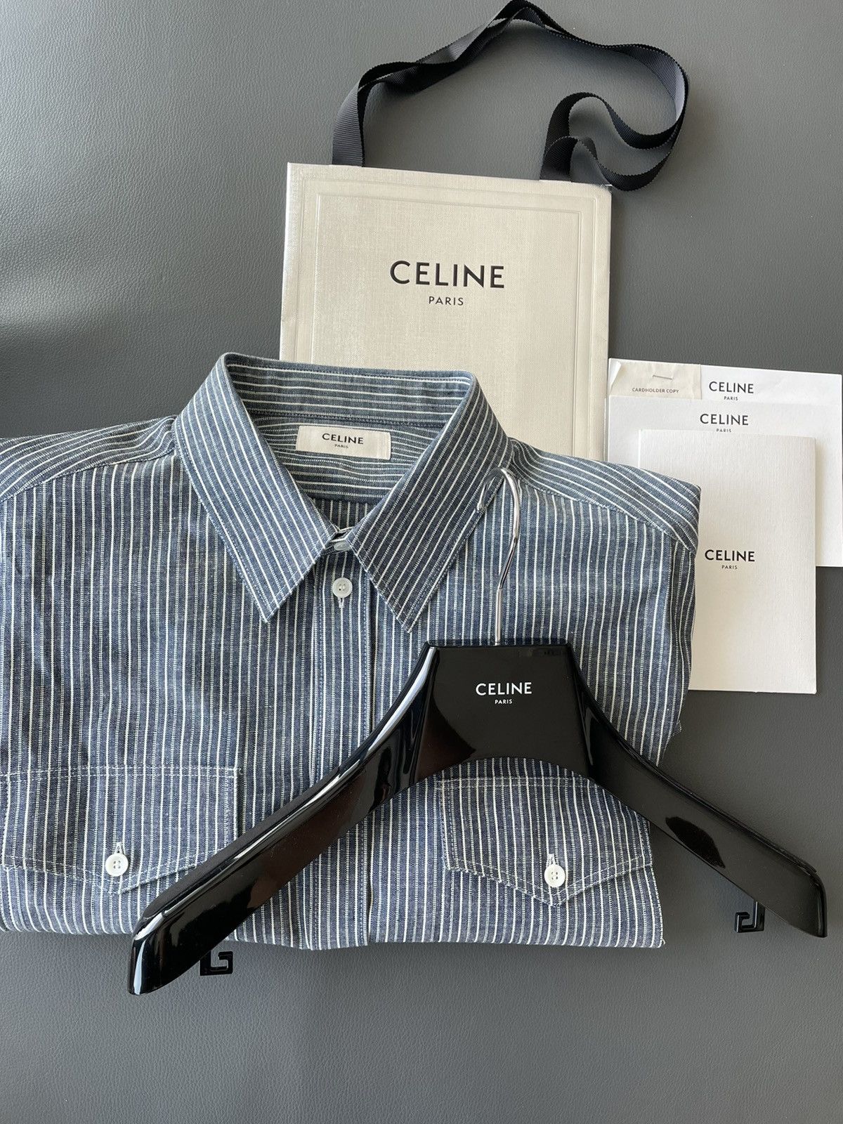 Celine × Hedi Slimane Brand New Rare Runway Hedi Slimane Shirt Limited Edition Size US XL / EU 56 / 4 - 4 Thumbnail